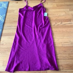 NWT! Cowl neck purple shiny dress